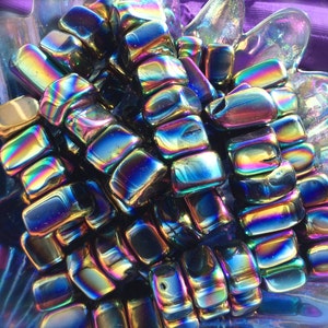 Magnetic Rainbow Hematite, So fun to play with, Pagan, Magic, Spell, Meditation, Crystal Grid, Holistic!