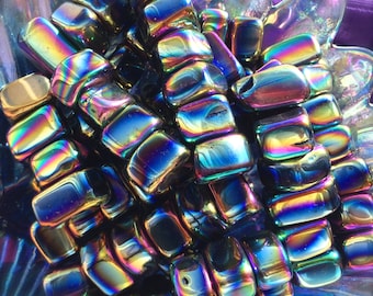 Magnetischer Regenbogen Hämatit, So viel Spaß beim Spielen, Pagan, Magie, Zauber, Meditation, Kristallgitter, Ganzheitlich!