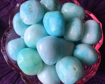 Tumbled Blue Aragonite, Crystal Grid, Chakra, Reiki, Meditation, Holistic, Pagan Altar, Hindu Altar, Magic, Spellwork!