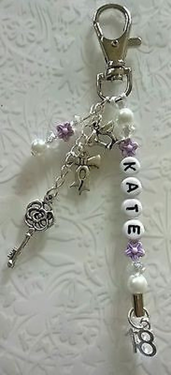 Happy Birthday Pink Keepsake Keyring 16th 18th 21st 30th 40th 50th Gift