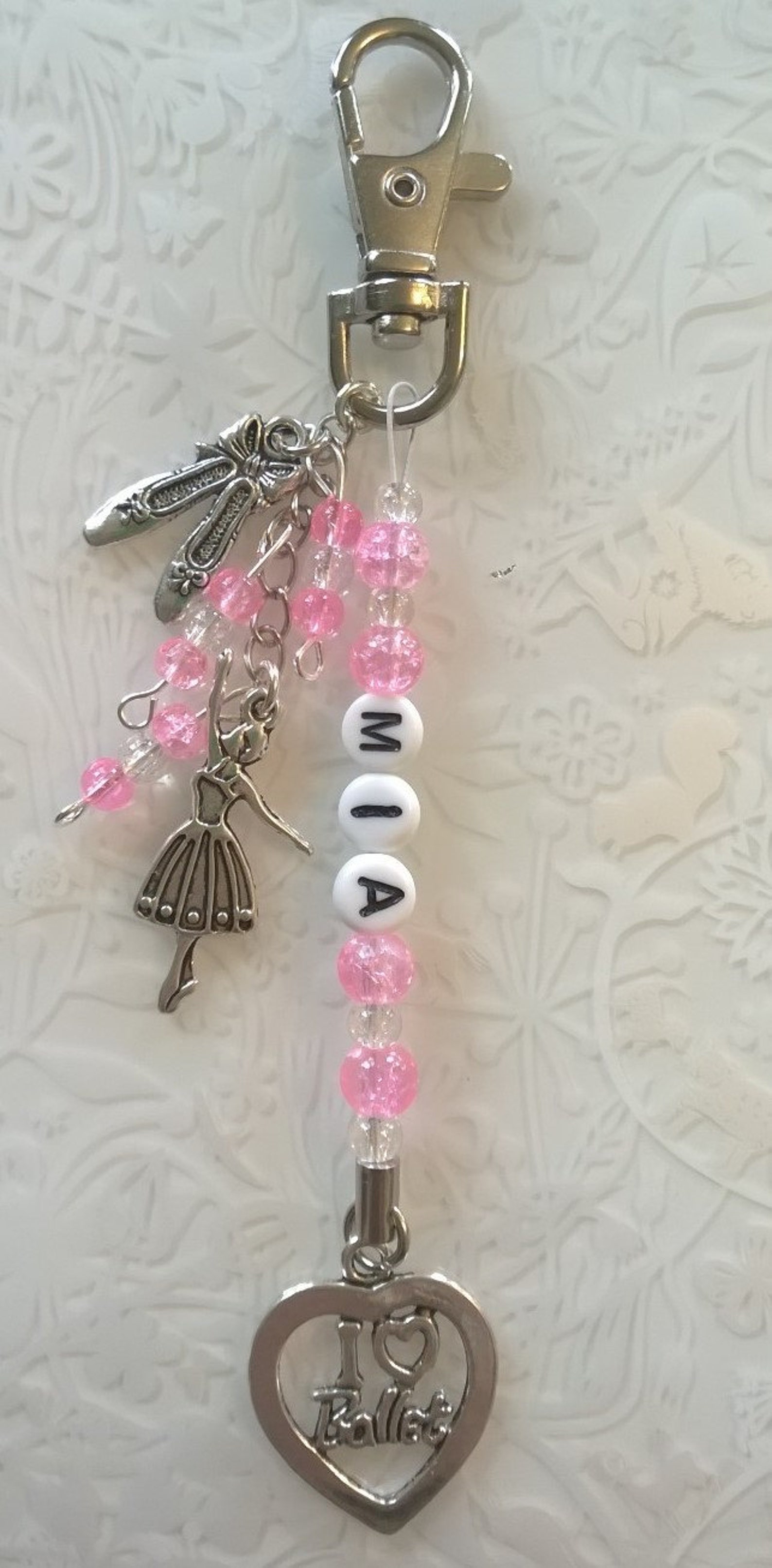 ballet gifts~personalised ballet keyring~ballet shoes~ballet dancer