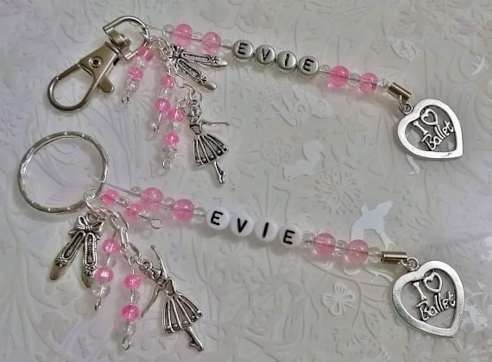 ballet gifts~personalised ballet keyring~ballet shoes~ballet dancer