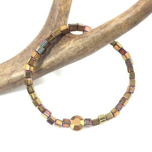 Brown Bracelet, Brown Bead Bracelet, Seed Bead Bracelet, Tiny Bead Bracelet, Boho Jewelry, Rustic Jewelry Earthy Jewelry Bracelets for Women