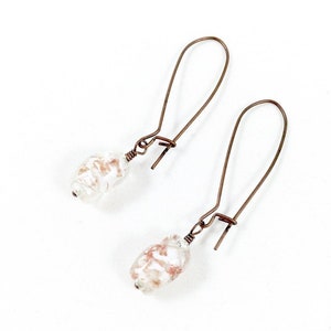 Lampwork Earrings, Dainty Drop Earrings, Glass Bead Earrings, Simple Jewelry, Lampwork Jewelry, Earrings for Women, Birthday Gift for Her