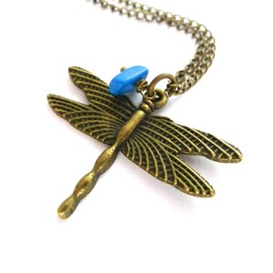 Dragonfly ketting, Dragonfly charme ketting, Dragonfly hanger ketting, ter nagedachtenis aan moeder, Memorial sieraden verlies van geliefde dier geest afbeelding 1