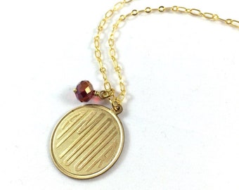 Amour Necklace, Love Necklace, Gold Coin Necklace for Women, Romantic Gift for Girlfriend