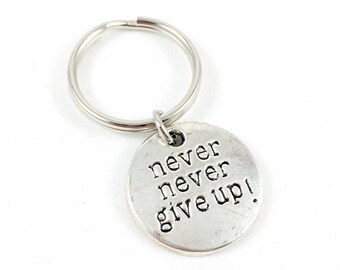 Keychain for Women, Inspirational Gifts for Friend, Encouragement Gifts, Motivational Gifts, Mental Health, Keep Going, Never Give Up