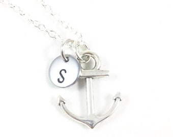 Nautische Halskette, Anker Anhänger Halskette, personalisierte Anker Halskette Frauen, Strand Geschenke, Anker Geschenke, Ozean Schmuck, Meeresschmuck