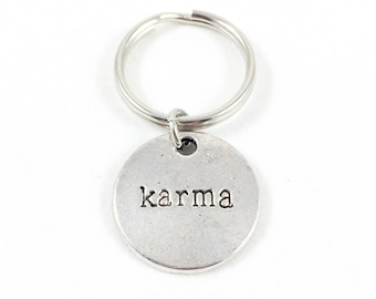 Karma Keychain, Midnights Keychain, Spiritual Keychain, Taylor Swiftie Midnights Merch, Swiftie Fan Gift, BFF Christmas Gift, Do Good Karma