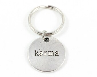 Karma Keychain, Spiritual Keychain, Hippie Keychain, Karma Gifts with Meaning, Good Vibes Gifts, Good Luck Gifts Spiritual Gifts for Hippies