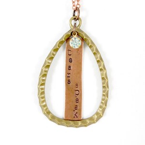 Teardrop Pendant Necklace, Quote Necklace, Loss Necklace, Grief Jewelry, Loss Jewelry, Memorial Jewelry Mother Loss Gift Loss Of A Loved One