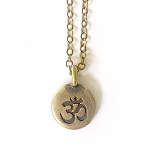 Om Necklace, Silver Om Necklace, Yoga Necklace, Zen Necklace, Ohm Jewelry, Meditation Jewelry, Yoga Gift for Teacher, Gift for Yoga Lover