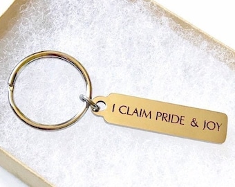 LGBTQ Keychain, Pride Keychain, Gay Pride Gifts for LGBTQ Gifts, Queer Gifts, Pride Month Gift, Proud Gay - Pride and Joy Collection