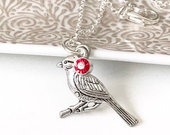 Cardinal Necklace, Remembrance Necklace, Memorial Necklace, Cardinal Jewelry, Cardinal Gifts, In Loving Memory Gift, Funeral Gifts