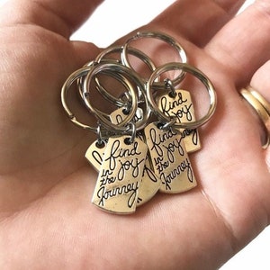 Joy Keychain, Journey Keychain, Small Keychain, Encouragement Gift for Mom, Graduation Gift for Woman, Joy Gifts, Joy In The Journey