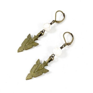 Arrowhead Earrings, Southwestern Earrings, Tribal Dangle Earrings, Boho Arrow Earrings for Women, Festival Fashion, Aztec Jewelry