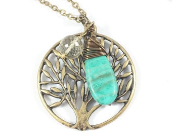Tree Necklace, Tree of Life Necklace, Nature Necklace, Bohemian Jewelry, Hippie Jewelry, Spiritual Jewelry, Tree of Life Gifts, Nature Gifts