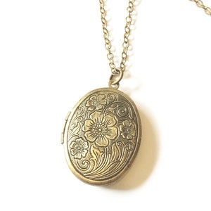 Locket Necklace Picture Locket Necklace Copper Necklace in - Etsy