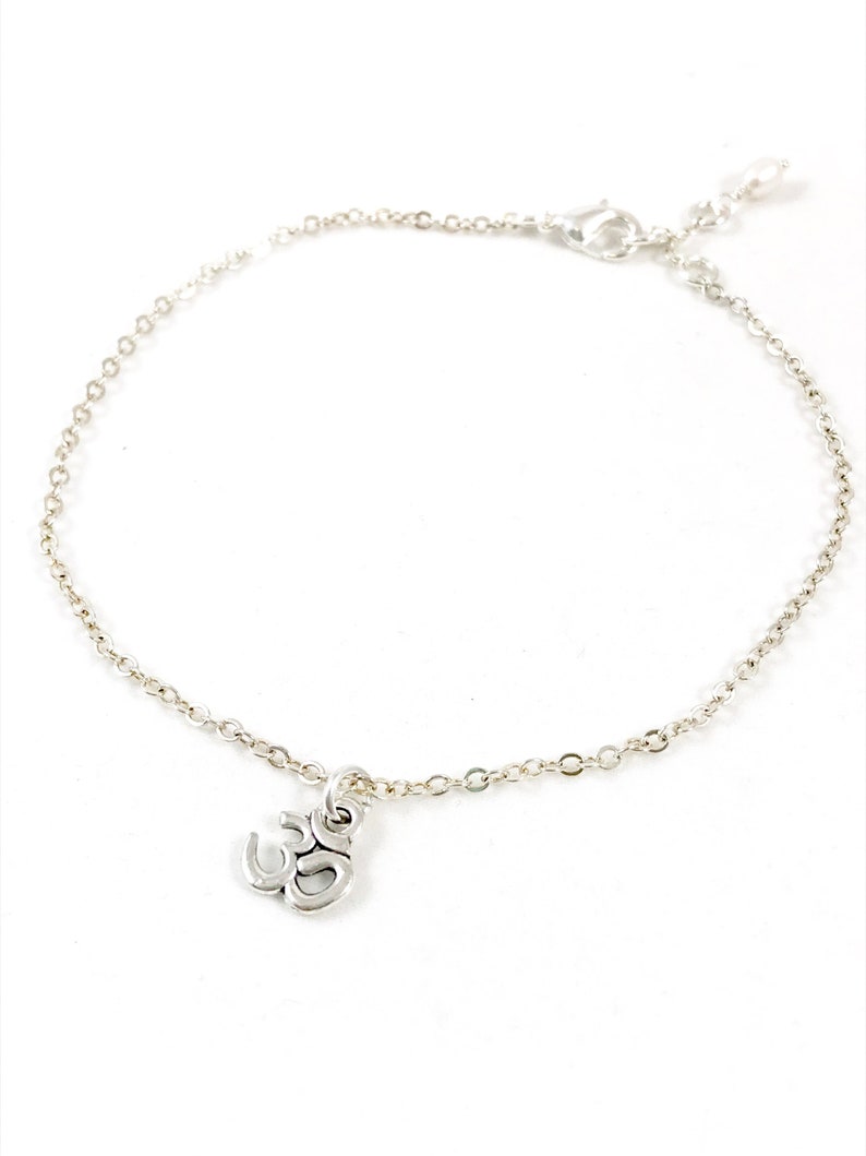 Om Anklet Om Bracelet Yoga Anklet Yoga Bracelet Ohm Etsy