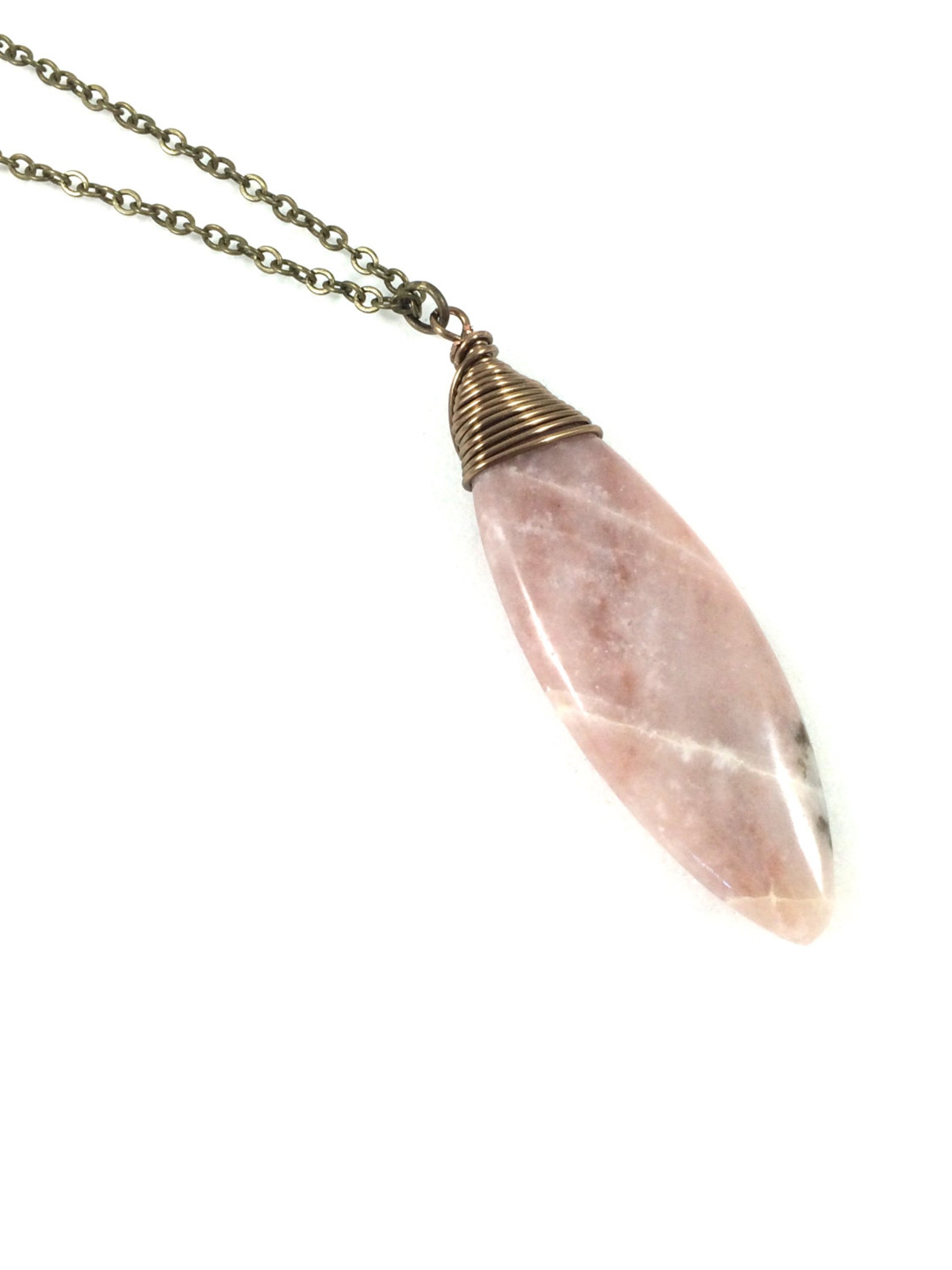 Pink Necklace Pink Stone Necklace Pink Gemstone Necklace - Etsy