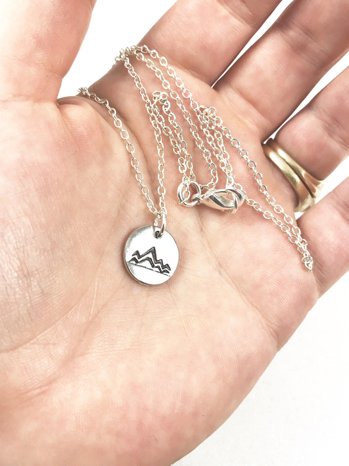 Silver Mountain Necklace for Women Hiker Gift for Outdoor Etsy