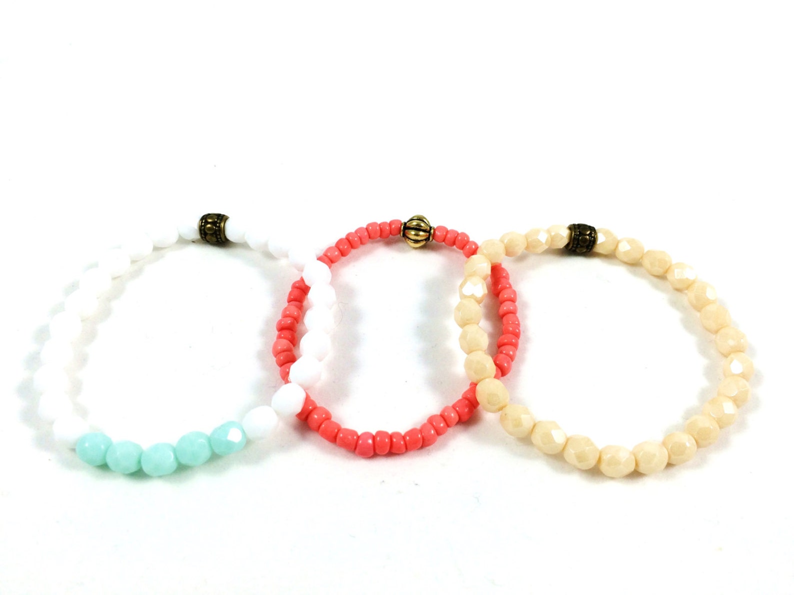 Stacking Bracelets Beaded Bracelet Stack Set of Bracelets Etsy