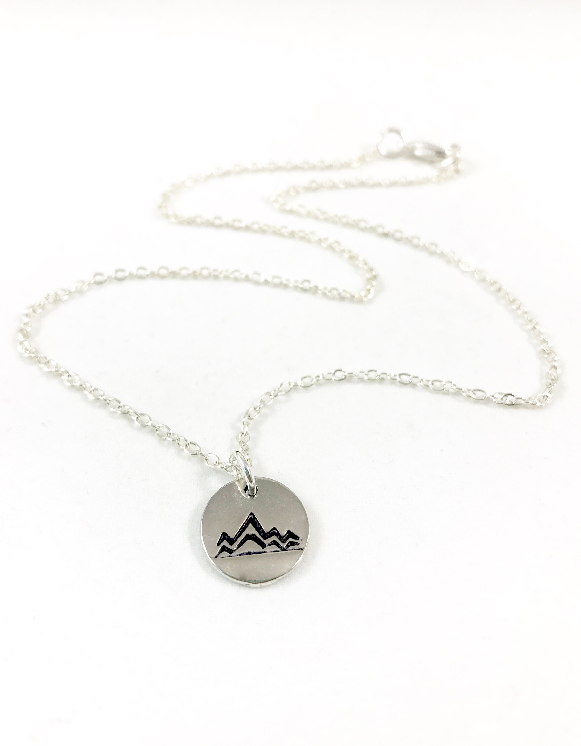 Silver Mountain Necklace for Women Hiker Gift for Outdoor Etsy