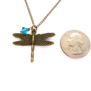 Dragonfly ketting, Dragonfly charme ketting, Dragonfly hanger ketting, ter nagedachtenis aan moeder, Memorial sieraden verlies van geliefde dier geest afbeelding 3