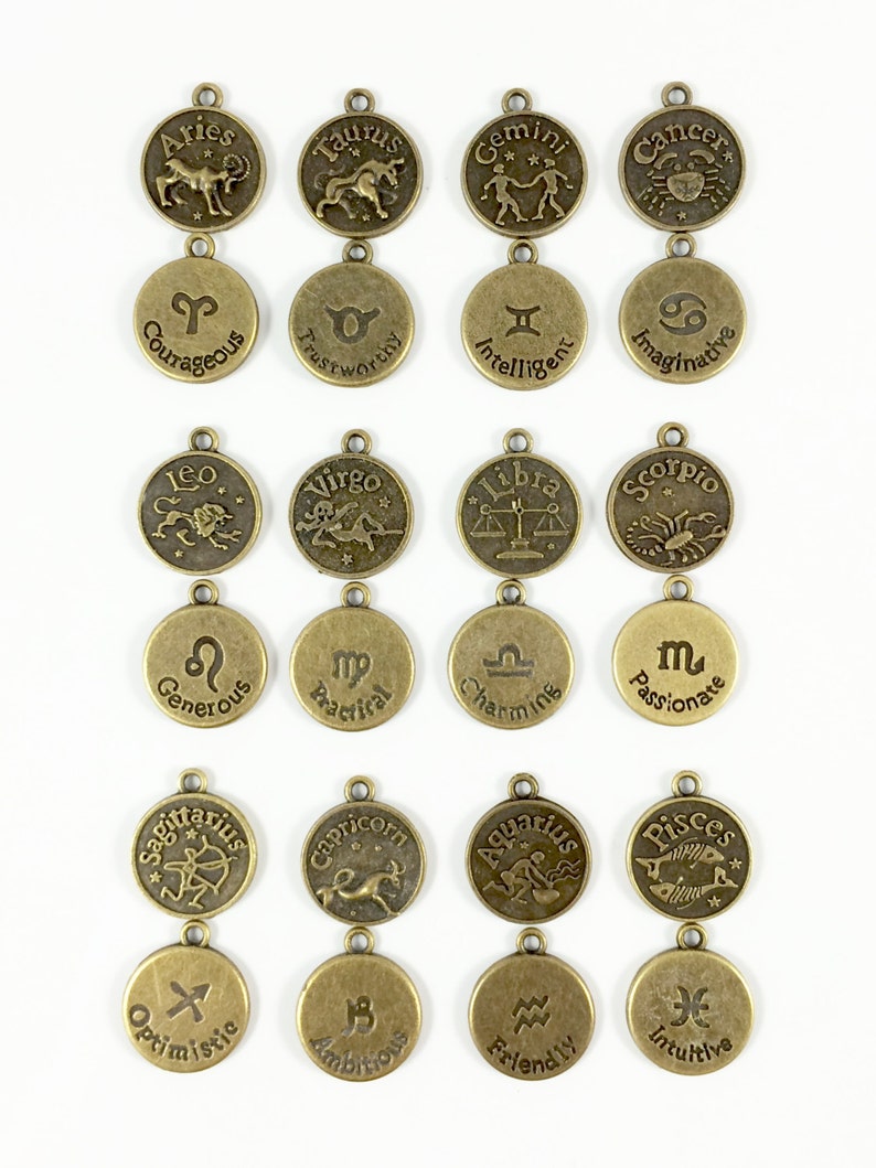 Zodiac Necklace Zodiac Charm Necklace Zodiac Sign Necklace Etsy