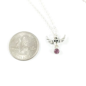 Angel Baby Necklace, Guardian Angel Necklace, Silver Angel Necklace for Women, Remembrance Jewelry, Baby Memorial Gift, Infant Loss Gifts image 4