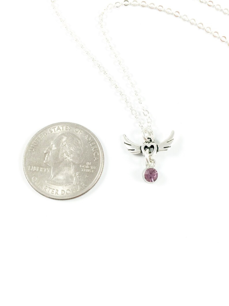 Angel Baby Necklace, Guardian Angel Necklace, Silver Angel Necklace for Women, Remembrance Jewelry, Baby Memorial Gift, Infant Loss Gifts image 4