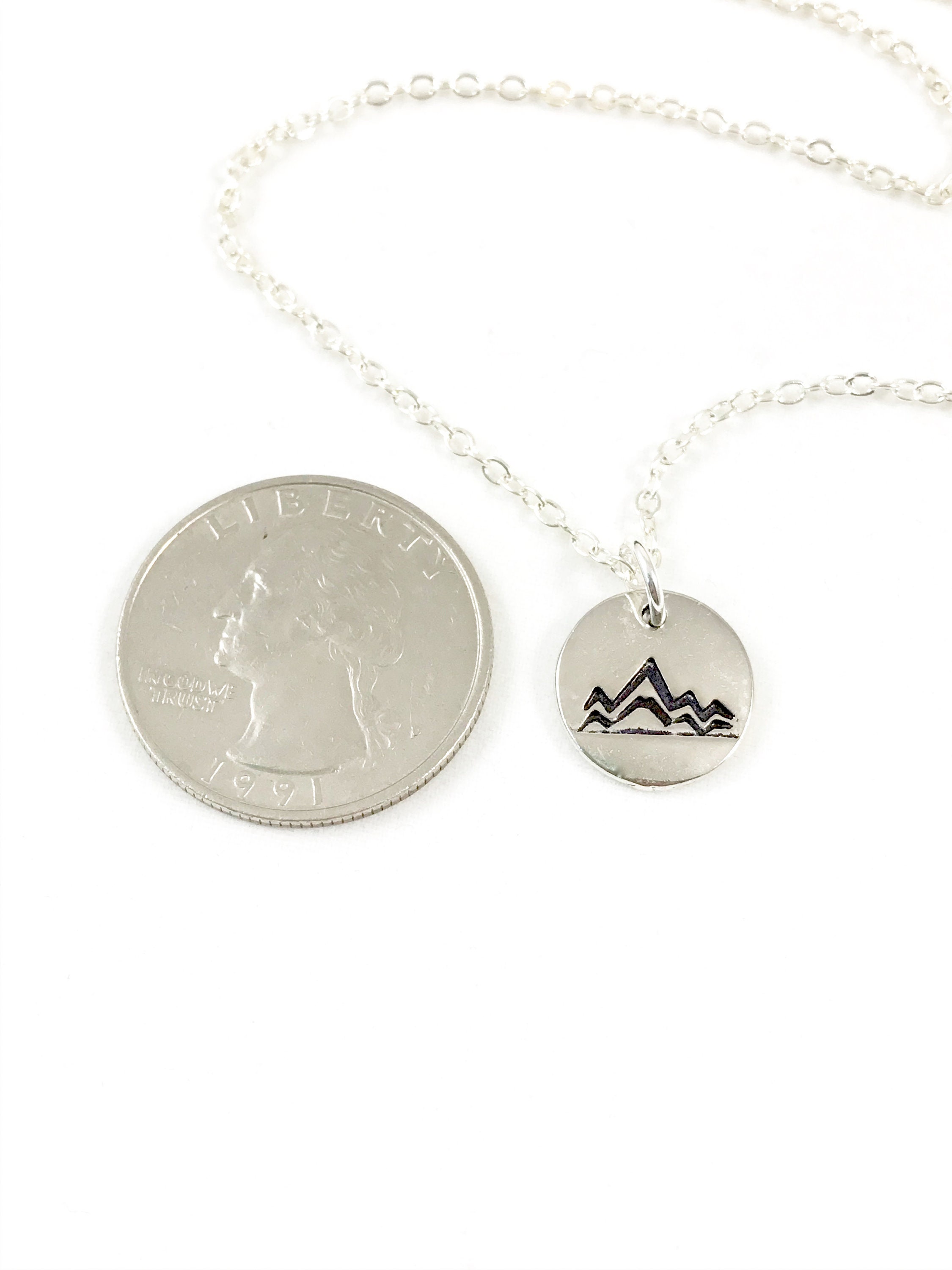 Silver Mountain Necklace for Women Hiker Gift for Outdoor Etsy