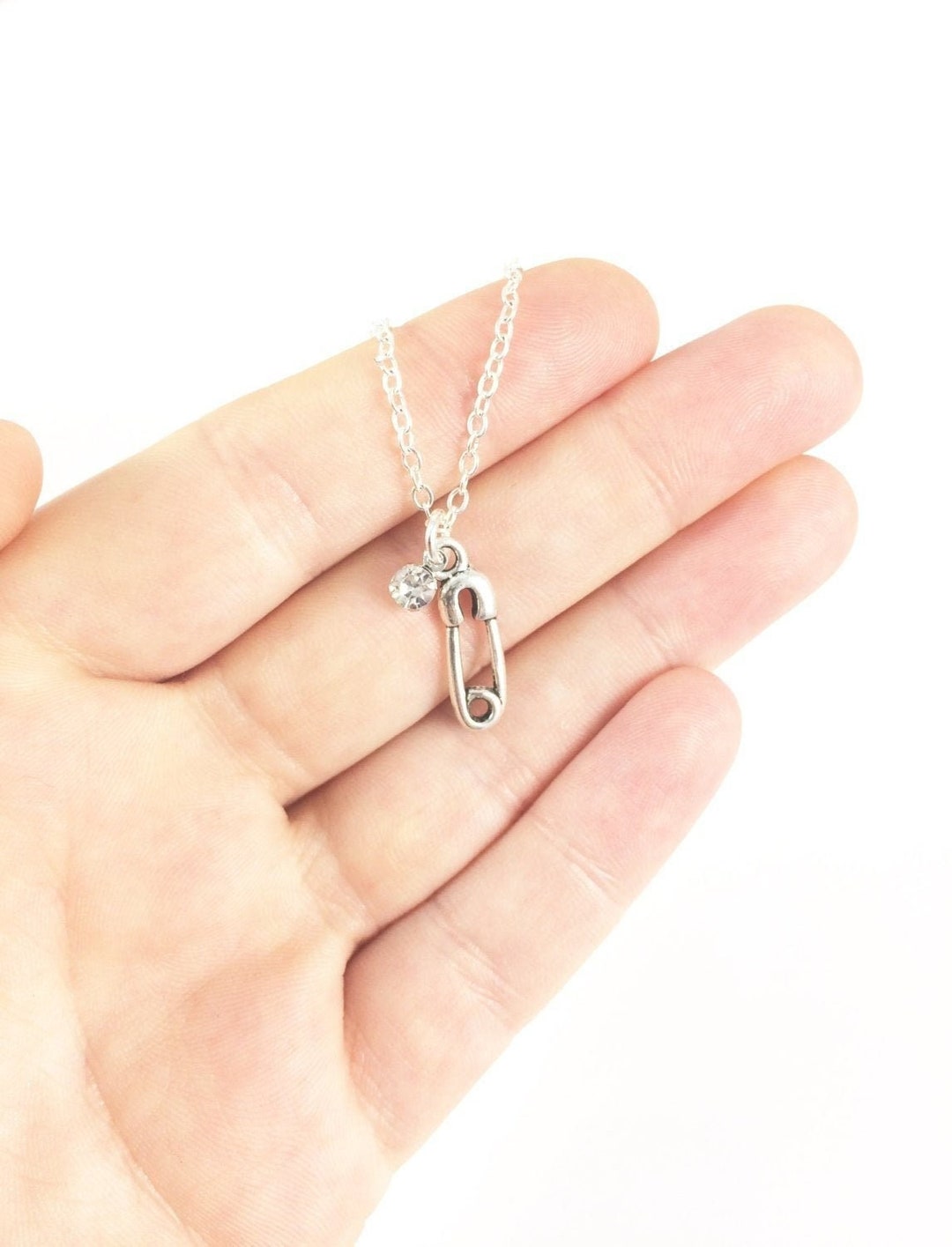 Safety Necklace Protection Necklace Silver Pin Necklaces for Etsy