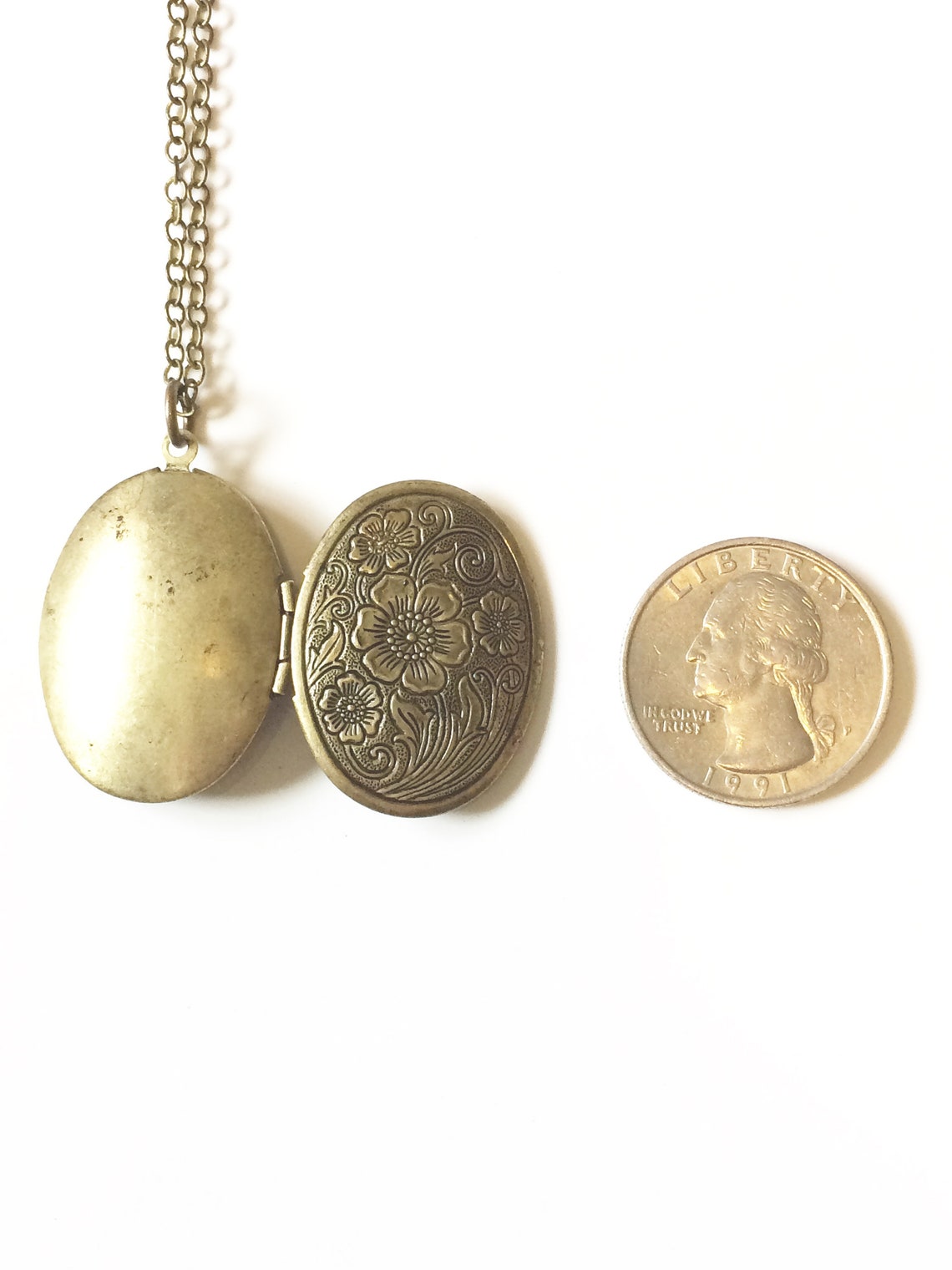 Locket Necklace Picture Locket Necklace Copper Necklace In Etsy