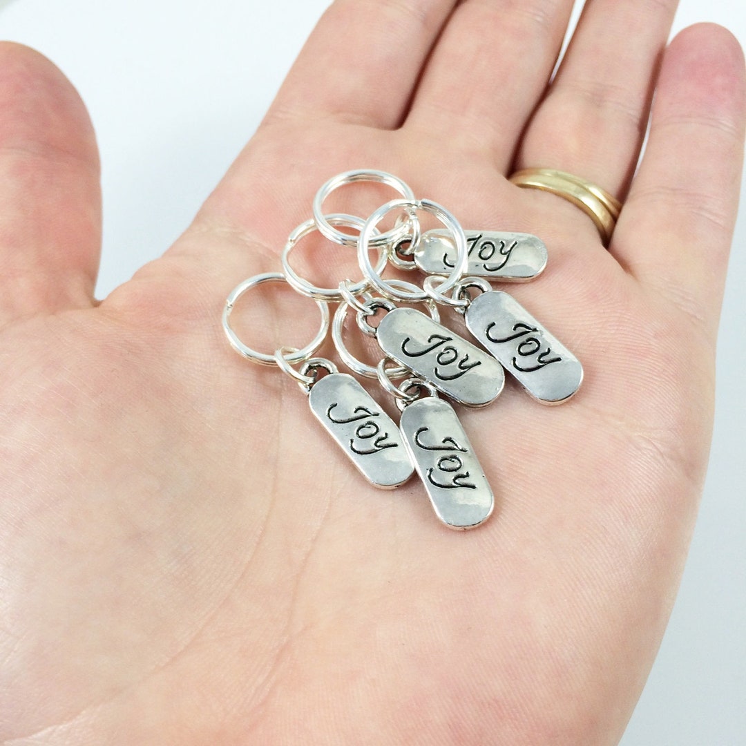 Happy Keychain, Joy Keychain, Tiny Keychain, Inspirational Gifts for