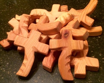 Hand Cross / Hand-carved Wood Cross