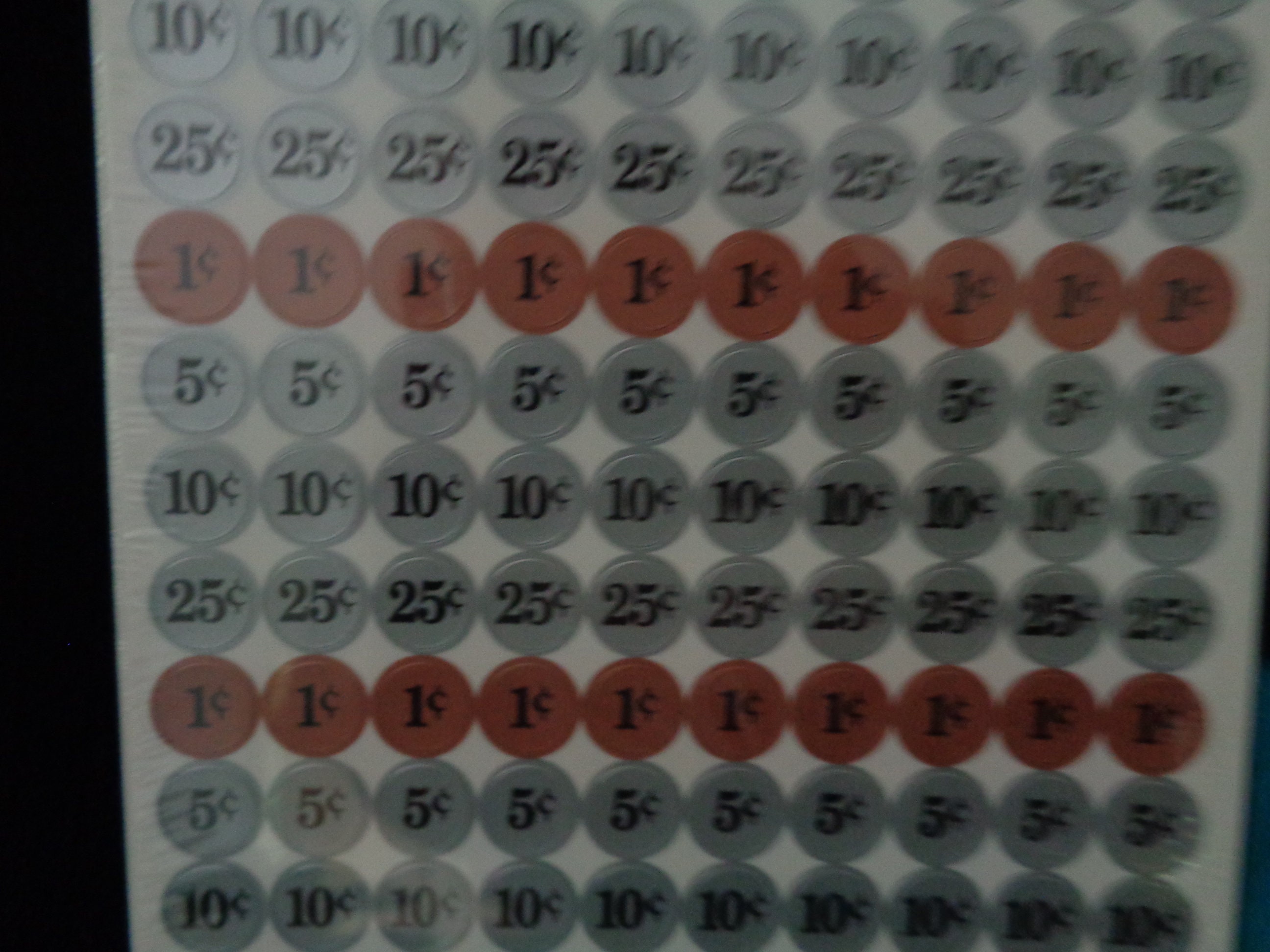 Sticker Coin Quarters Vintage 1997 Coins Chart Seals for Little Charts Small Coin Stickers ...
