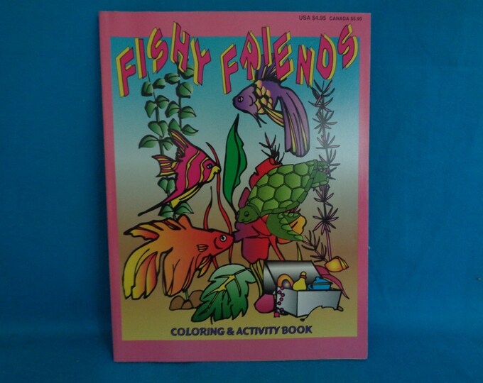 Fishy Friends 1997 Fishy Friends Coloring & Activity Book - Unused - Etsy
