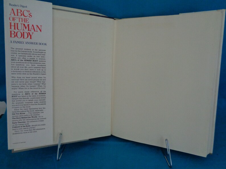 1987 Abc's of the Human Body A Family Answer Book by Reader's Digest - Etsy