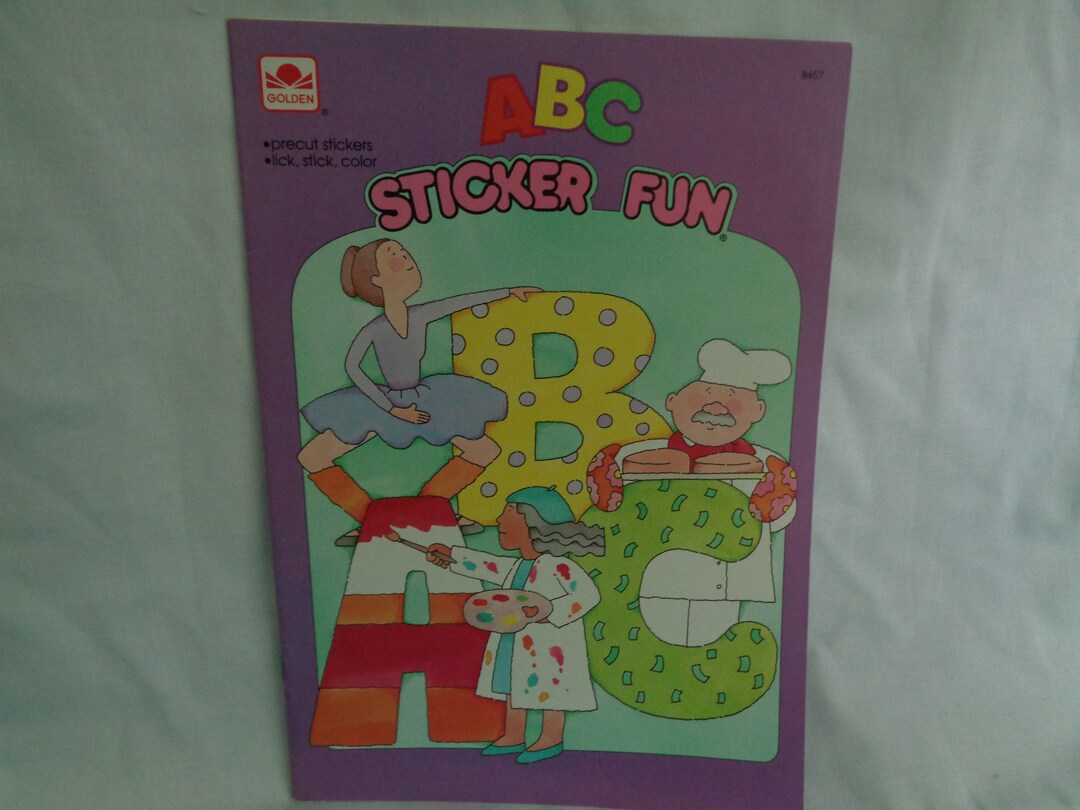 1994 ABC Sticker Fun Book - Unused - Etsy