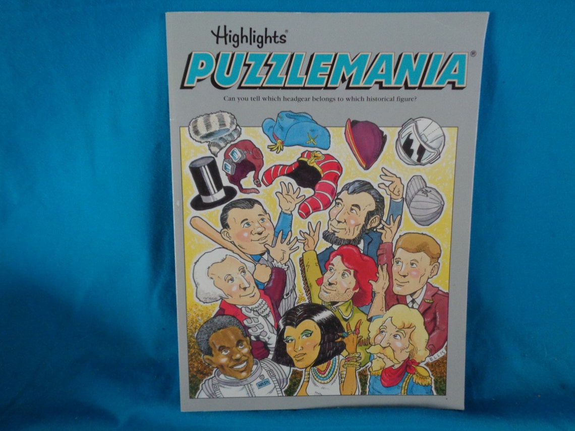 Vintage 1993 Highlights Puzzlemania Activity Book by Highlights for