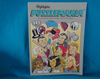 vintage 1993 Highlights Puzzlemania activity book by Highlights for children