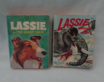 vintage Lassie A Big Little Book set of two: Lassie Adventure in Alaska and Lassie and the Shabby Sheik by George S. Elrick