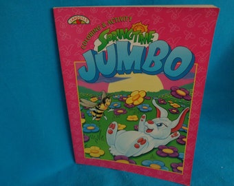 1996 Springtime Jumbo Coloring and Activity book by Landoll - unused