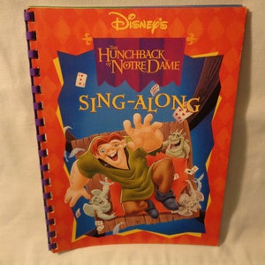 vintage 1996 Disney&#39;s the Hunchback of Notre Dame Sing-along song book (book only)