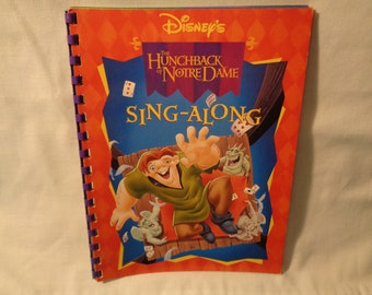 vintage 1996 Disney's the Hunchback of Notre Dame Sing-along song book (book only)