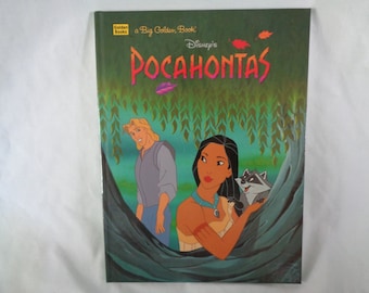 vintage 1995 Disney's Pocahontas a Big Golden Book adapted by Justine Korman