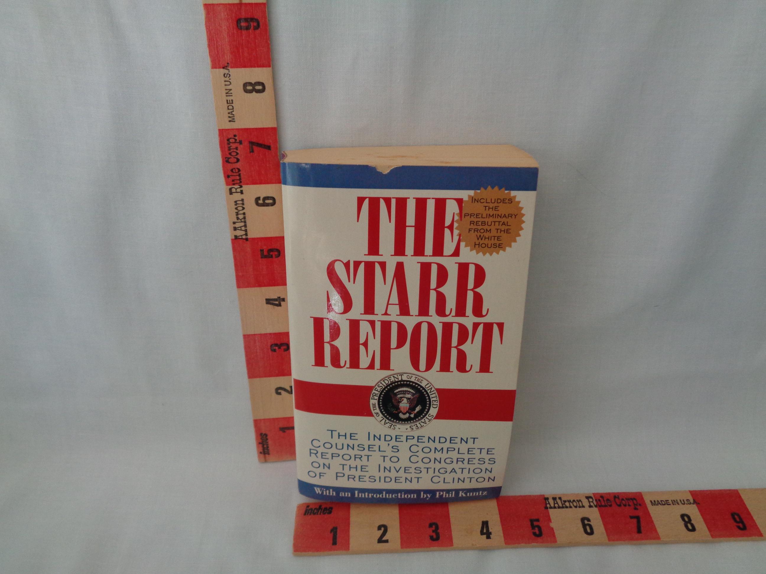 Starr Report.pdf Vintage 1998 the Starr Report Book With Introduction by Phil Kuntz - Etsy