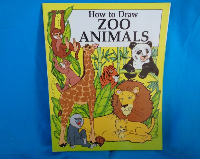 Vintage How to Draw Zoo Animals Book by Jocelyn Schrelber - Etsy