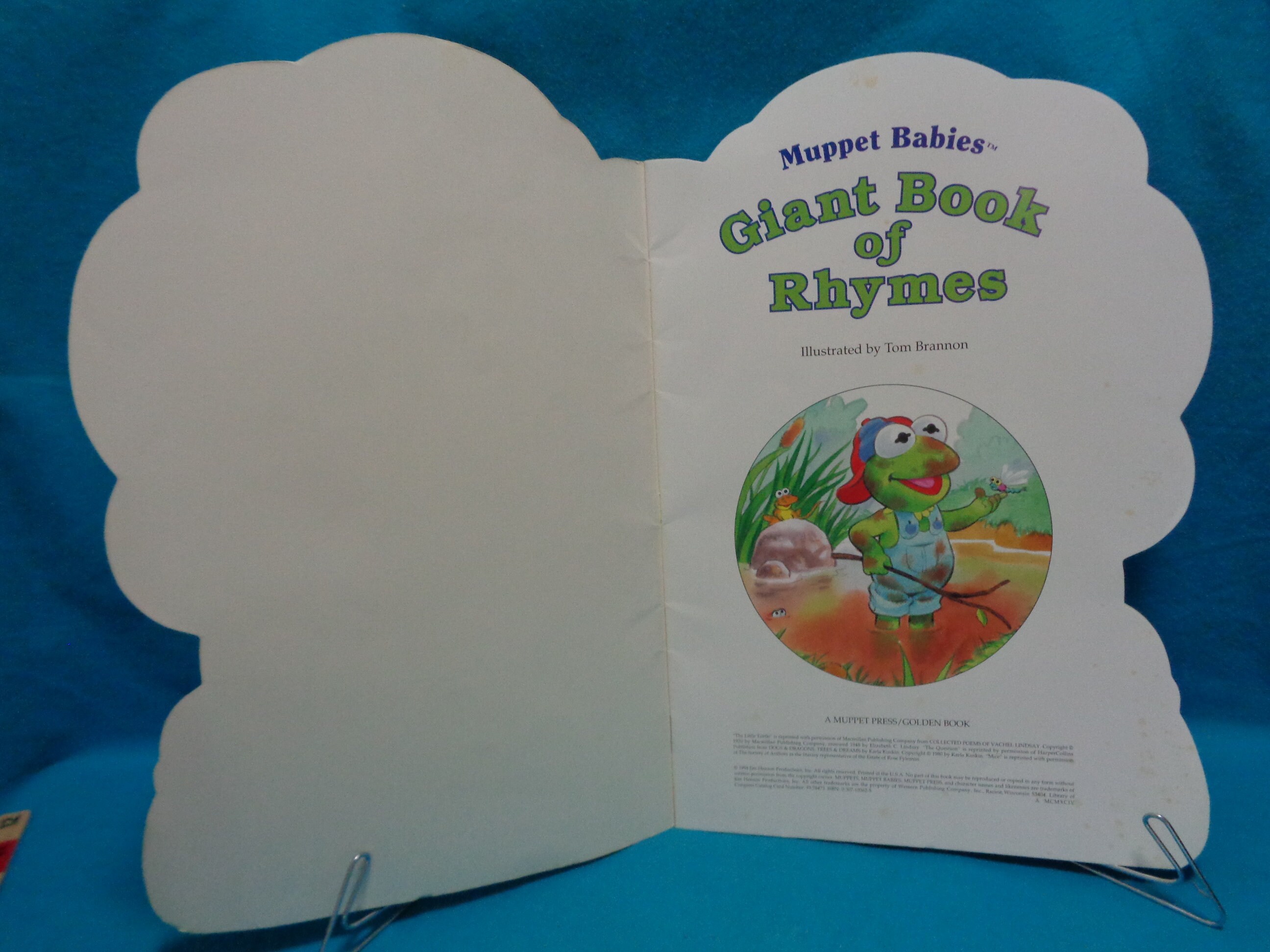 Vintage 1994 Muppet Babies Giant Book of Rhymes Golden Book Starring ...